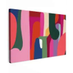 Kleurvakken - Recht - Rond - Abstract canvas 2cm klein -z3d