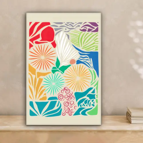 Kleurrijk - Abstract - Bloemen - Patronen canvas 2cm klein -sfeer1