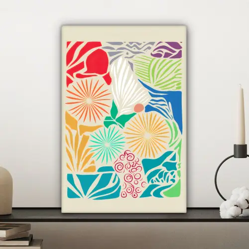 Kleurrijk - Abstract - Bloemen - Patronen canvas 2cm klein -sfeer6