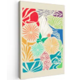 Kleurrijk - Abstract - Bloemen - Patronen canvas 2cm klein -z3d