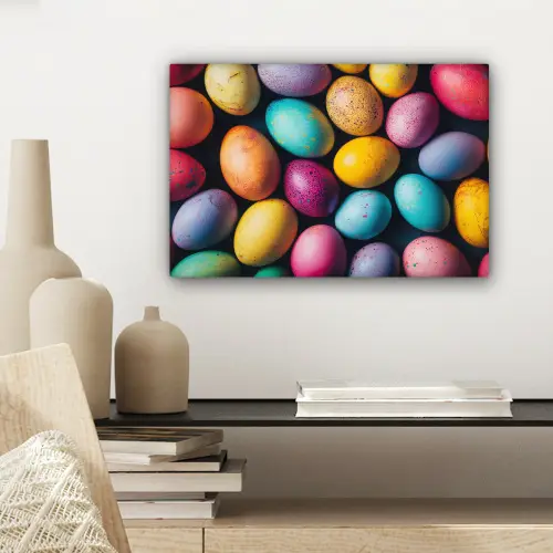 Kleurrijk - Paaseitjes - Spetters canvas 2cm klein -sfeer6