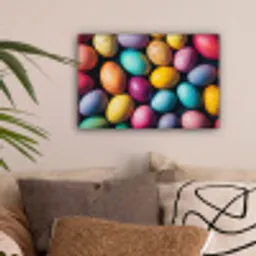 Kleurrijk - Paaseitjes - Spetters canvas 2cm klein -sfeer1