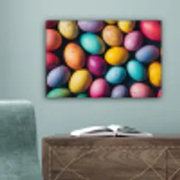 Kleurrijk - Paaseitjes - Spetters canvas 2cm klein -sfeer4