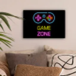 Controller - Game - Neon - Zwart - Quotes - Game zone canvas 2cm klein -sfeer1
