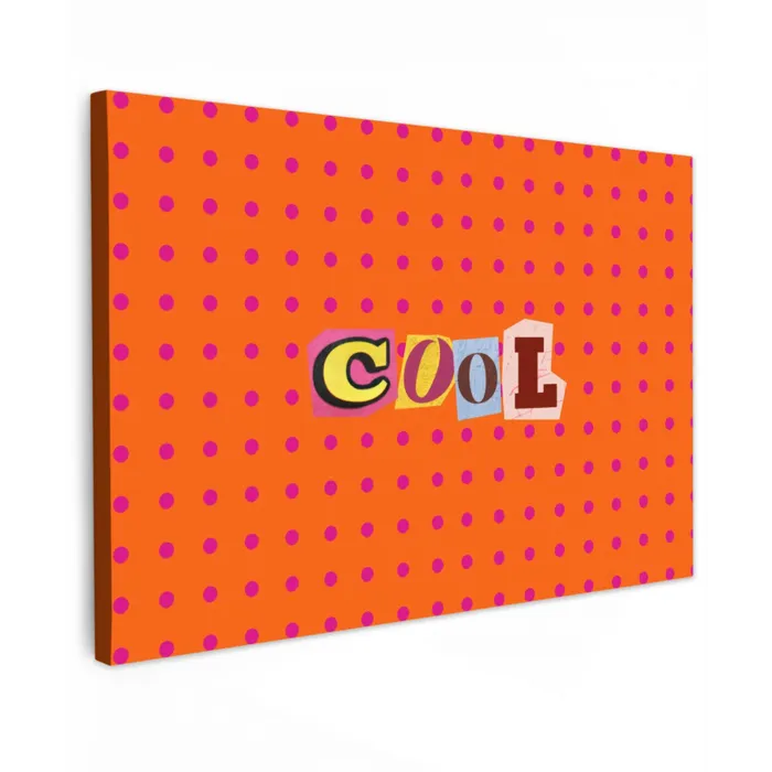 Cool - Stippen - Oranje canvas 2cm klein -z3d