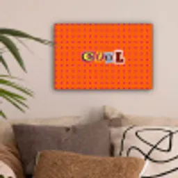 Cool - Stippen - Oranje canvas 2cm klein -sfeer1