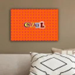 Cool - Stippen - Oranje canvas 2cm klein -sfeer3