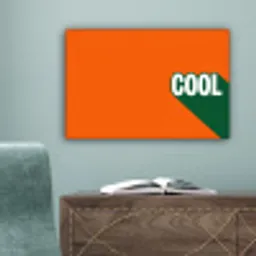 Cool - Oranje - Groen canvas 2cm klein -sfeer4
