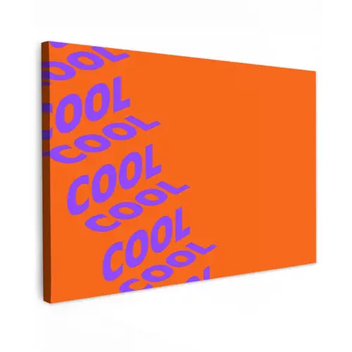 Cool - Paars - Oranje canvas 2cm klein -z3d