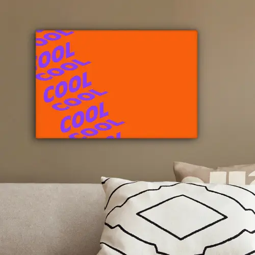 Cool - Paars - Oranje canvas 2cm klein -sfeer3