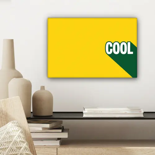 Cool - Geel - Groen canvas 2cm klein -sfeer6