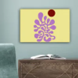Koraal - Cirkel - Abstract - Geel canvas 2cm klein -sfeer4