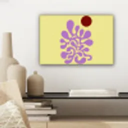 Koraal - Cirkel - Abstract - Geel canvas 2cm klein -sfeer6