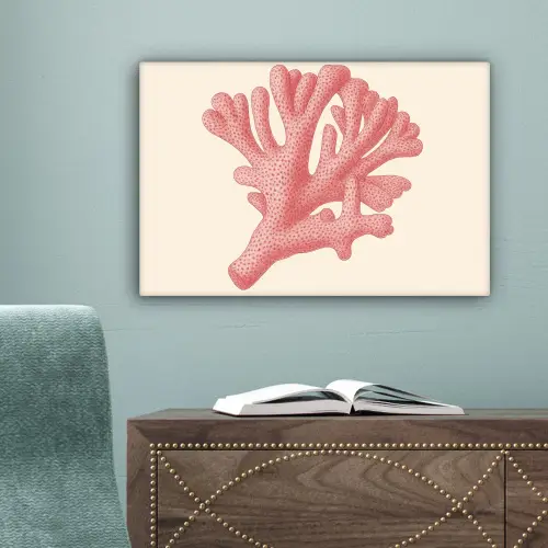 Koraal - Stipjes - Roze canvas 2cm klein -sfeer4