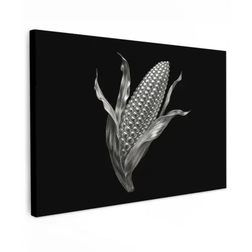Maïskolf - Glanzend metaal - Elegant canvas 2cm klein -z3d