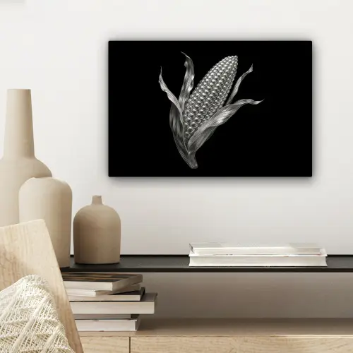 Maïskolf - Glanzend metaal - Elegant canvas 2cm klein -sfeer6