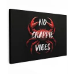 Krab - Rood - Tekst - Zwart canvas 2cm klein -z3d