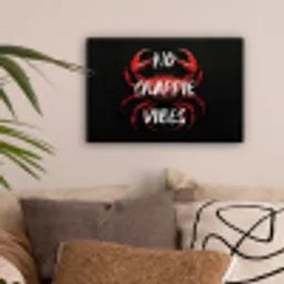 Krab - Rood - Tekst - Zwart canvas 2cm klein -sfeer1