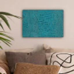 Krokodillenleertextuur - Blauw - Exotisch canvas 2cm klein -sfeer1