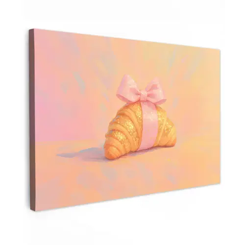 Croissant - Strik - Roze canvas 2cm klein -z3d
