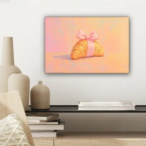Croissant - Strik - Roze canvas 2cm klein -sfeer6