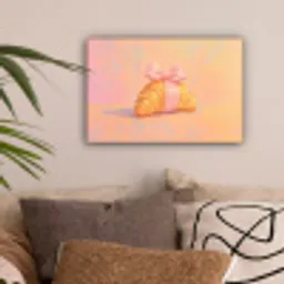 Croissant - Strik - Roze canvas 2cm klein -sfeer1