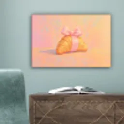 Croissant - Strik - Roze canvas 2cm klein -sfeer4