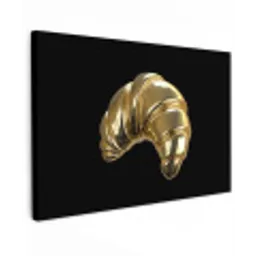 Croissant - Brood - Goud - Zwart canvas 2cm klein -z3d
