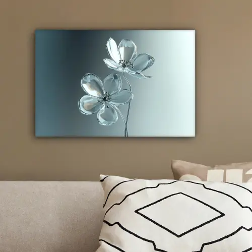 Kristal - Bloemen - Grijs canvas 2cm klein -sfeer3