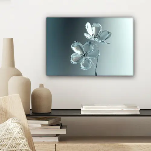 Kristal - Bloemen - Grijs canvas 2cm klein -sfeer6
