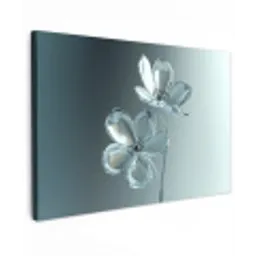 Kristal - Bloemen - Grijs canvas 2cm klein -z3d