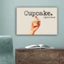 Cupcake - Zoet - Kers canvas 2cm klein -sfeer4