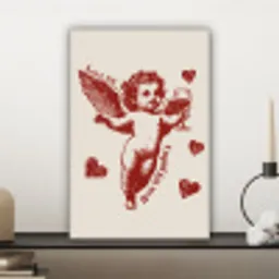 Cupido - Hartjes - Rood - Klassiek canvas 2cm klein -sfeer6