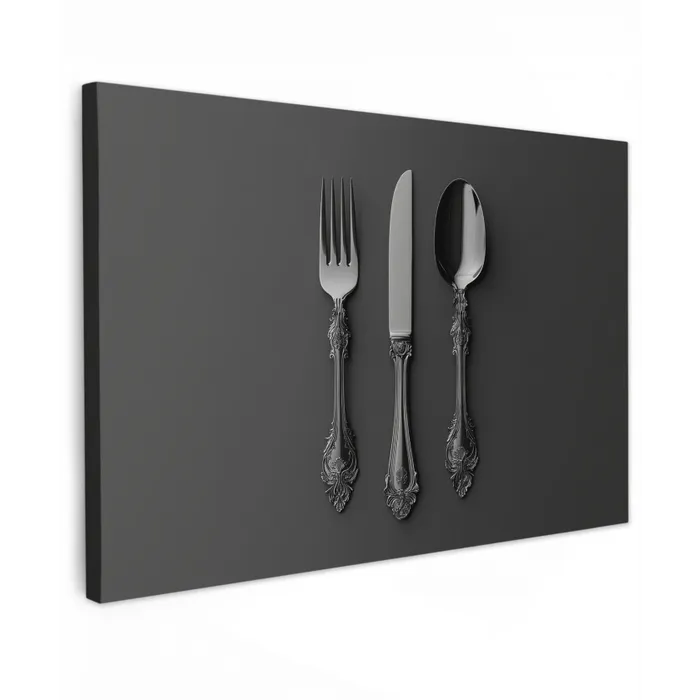 Bestek - Zwart canvas 2cm klein -z3d