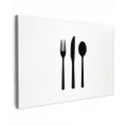 Bestek - Zwart - Simpel canvas 2cm klein -z3d