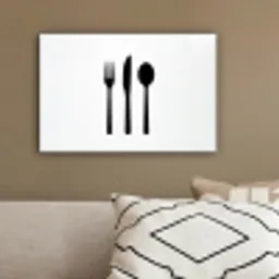 Bestek - Zwart - Simpel canvas 2cm klein -sfeer3