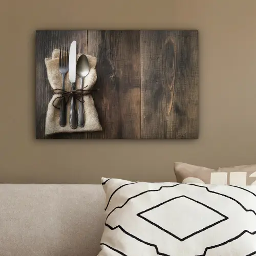 Bestek - Strikje - Zilver canvas 2cm klein -sfeer3