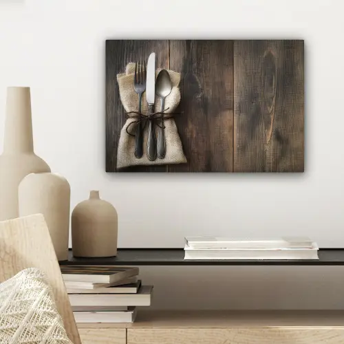 Bestek - Strikje - Zilver canvas 2cm klein -sfeer6