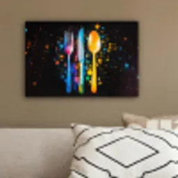 Bestek - Kleurrijk - Spetters canvas 2cm klein -sfeer3