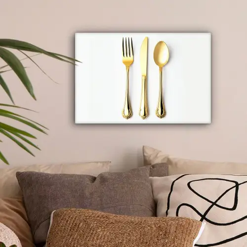 Bestek - Goud canvas 2cm klein -sfeer1