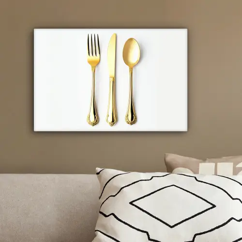 Bestek - Goud canvas 2cm klein -sfeer3