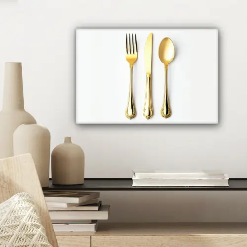 Bestek - Goud canvas 2cm klein -sfeer6