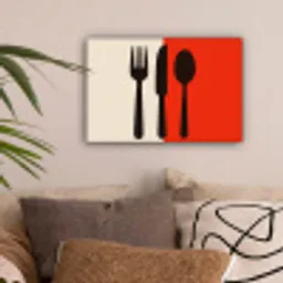 Bestek - Rood - Wit canvas 2cm klein -sfeer1