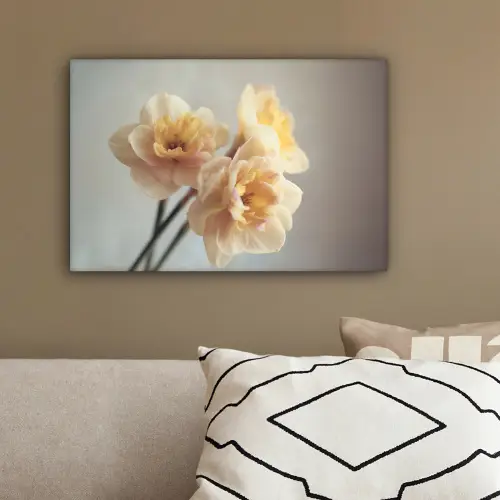 Narcissen - Geel - Bloemblaadjes canvas 2cm klein -sfeer3