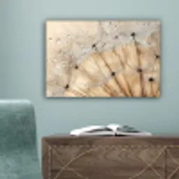 Paardenbloem - Abstract - Natuur - Beige canvas 2cm klein -sfeer4