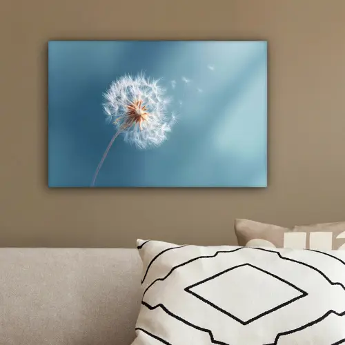 Paardenbloem - Wind - Blauw canvas 2cm klein -sfeer3