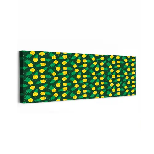 Donkergroen - Ananas - Bladeren canvas 2cm klein 828 -z3d