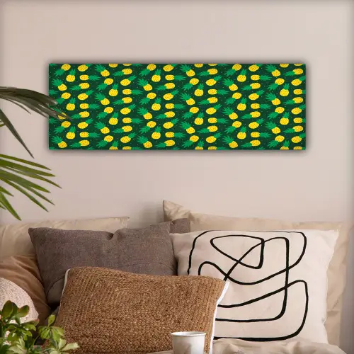 Donkergroen - Ananas - Bladeren canvas 2cm klein 828 -sfeer1