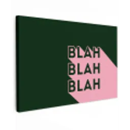 Donkergroen - Tekst - Schaduw - Grafisch canvas 2cm klein -z3d