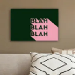 Donkergroen - Tekst - Schaduw - Grafisch canvas 2cm klein -sfeer3
